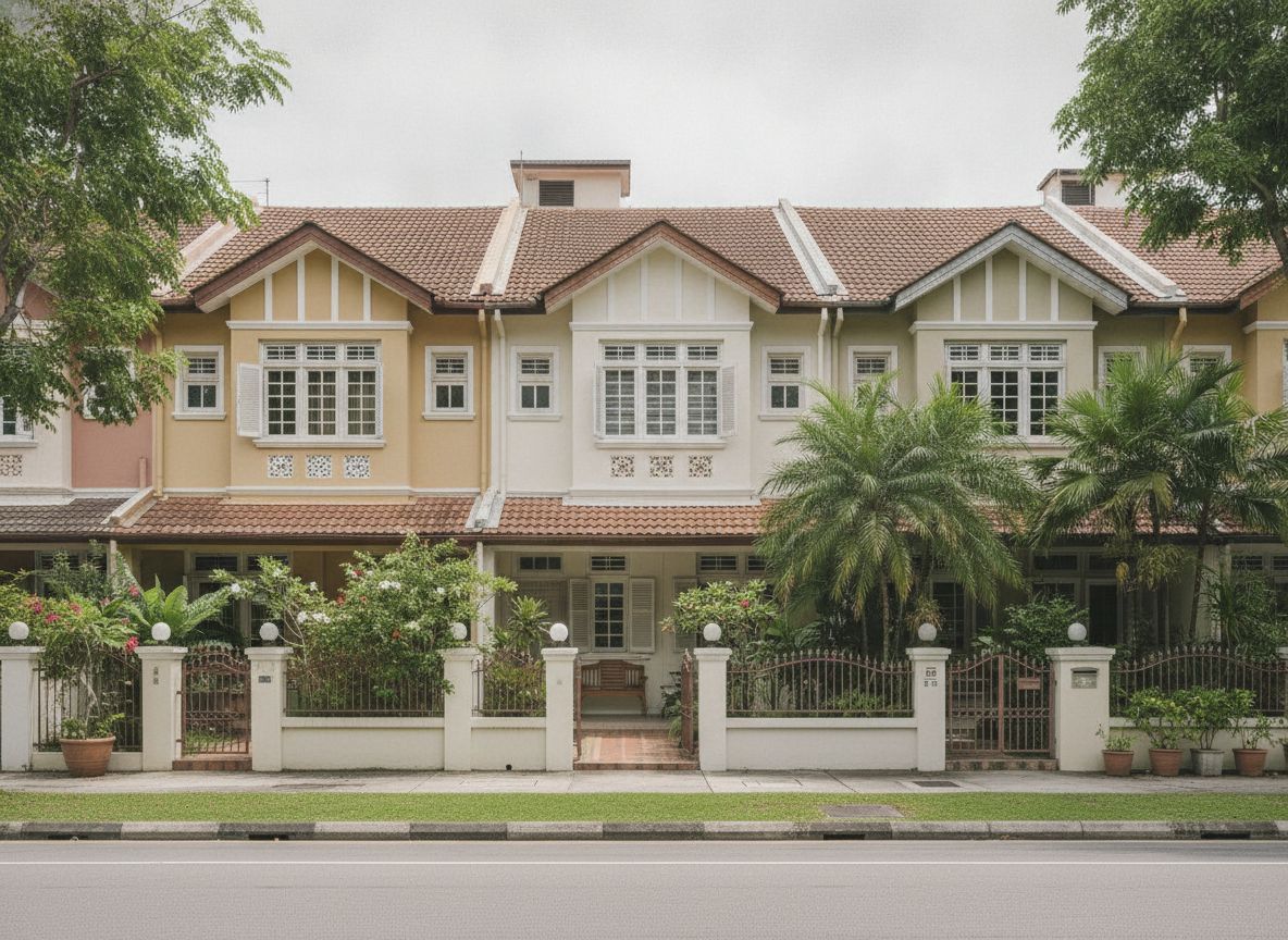 Terrace houses along a Kovan Serangoon landed street